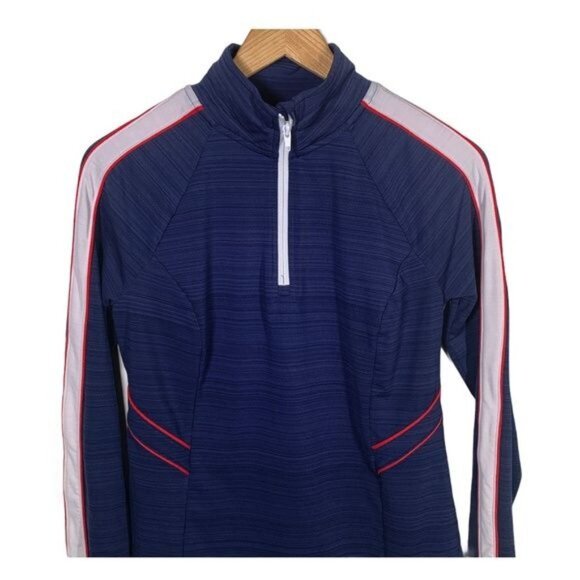 Fila Women’s Small Navy 1/4 Zip Pullover Activewear Running Workout Top - Picture 2 of 11